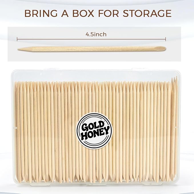 GOLD HONEY 360PCS Cuticle Pusher Wood in Boxed - Image 4