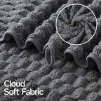 REDKISS 4 Pack Charcoal Gray Microfiber Bath Towels - Image 7