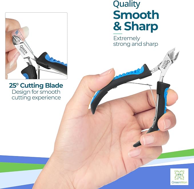 Cuticle Trimmer with Non-Slip Grip Handle Professional Stainless Steel Cuticle - Image 4