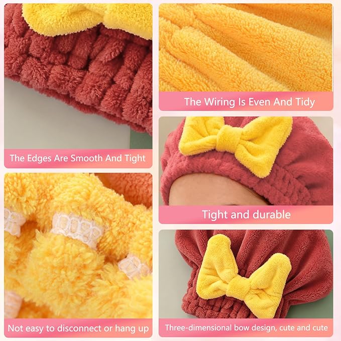 2 Pack Ultra Absorbent Hair Quick Drying Towel - Image 4