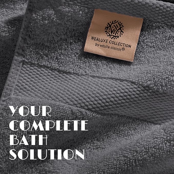 Gray Bath Towel Set of 6 - Image 3
