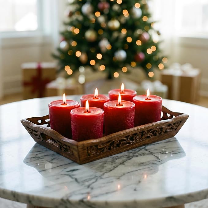 Aroma Naturals Votive Candles Essential Oil, Peace Ruby Holiday - Image 4