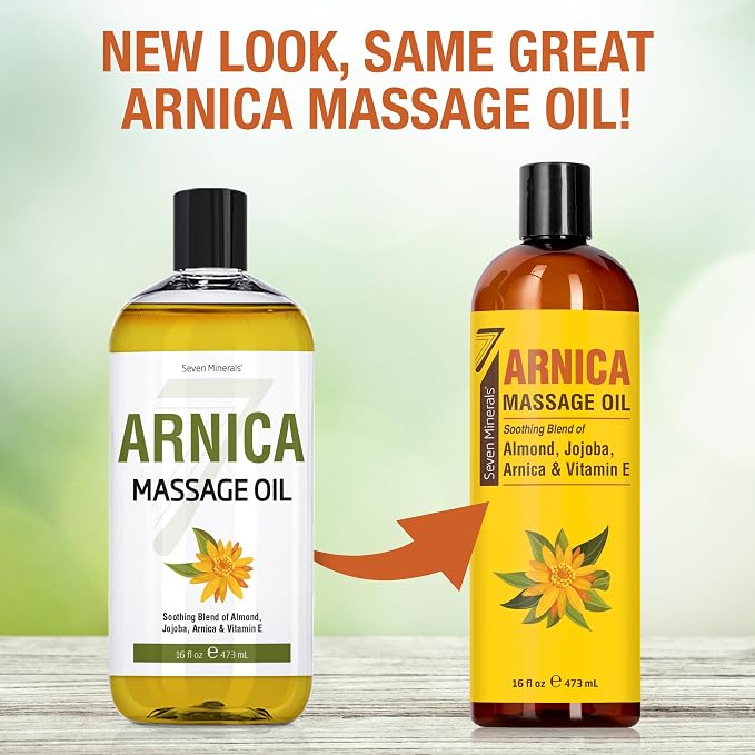 Seven Minerals Arnica Sore Muscle Massage Oil - Image 4