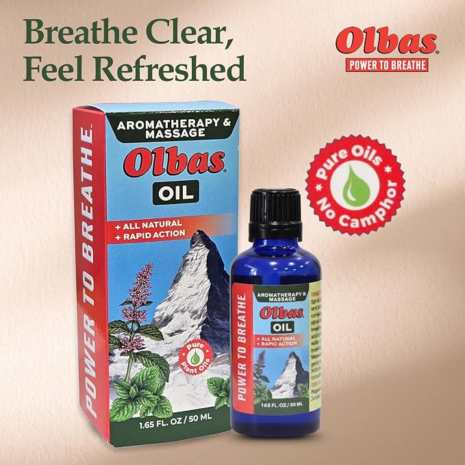 Olbas Massage and Aromatherapy Oil, 1.65 Fl Oz, body massage oil, Swiss Herbal - Image 7