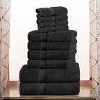 Superior Egyptian Cotton Pile 10 Piece Towel Set, Includes 2 Bath, 4 Hand by SUPERIOR