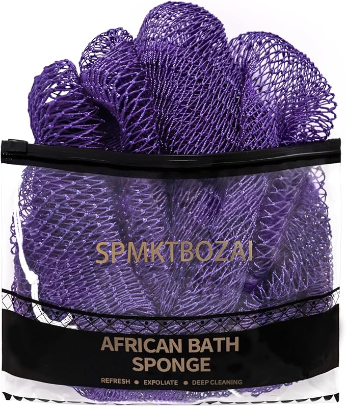 SPMKTBOZAI African Net Sponge Authentic, Loofah Exfoliating Body Scrubber Bath by SPMKTBOZAI