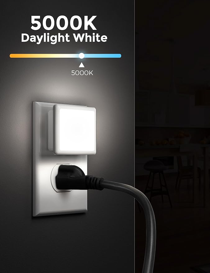 L LOHAS LED Night Lights Plug into Wall 2-Pack, 0.3W Plug in Night Light - Image 2