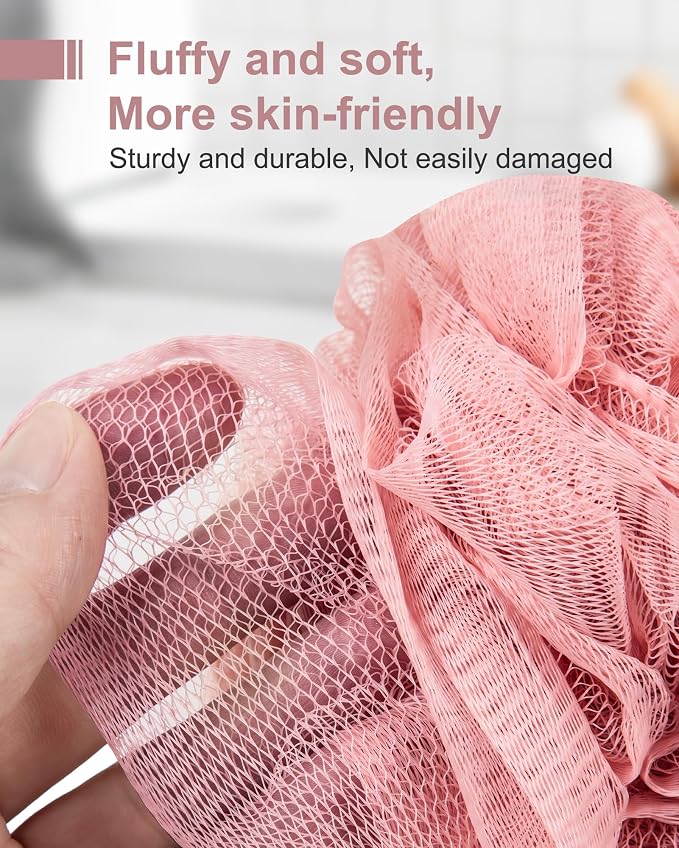 MTDLYICE Loofah Sponge, XXL Large Loofah 100g 4 Pack, Bath Sponge Soft Mesh - Image 8