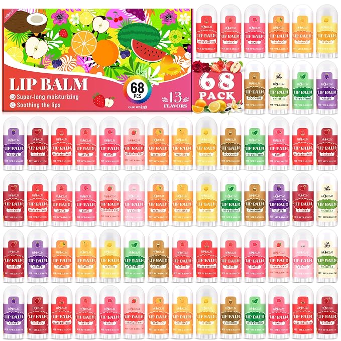 Mini Lip Balm 68 Pack, Natural Lip Balms by Unknown