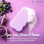 Spongeables Body Wash in a 20+ Wash Sponge, Acai Berry - Image 2