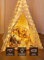 Brightown 300 LED Fairy Curtain Lights, 9.8ft x 9.8ft Warm White Curtain String - Image 3