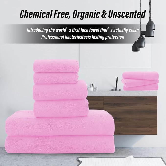 MOONQUEEN Ultra Soft Microfiber Coral Velvet Towel Set - Image 4