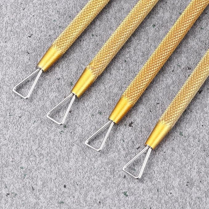 Beavorty Stainless Steel Nail Spatula and Triangle Cuticle Pusher Set 5.12 Inch - Image 8