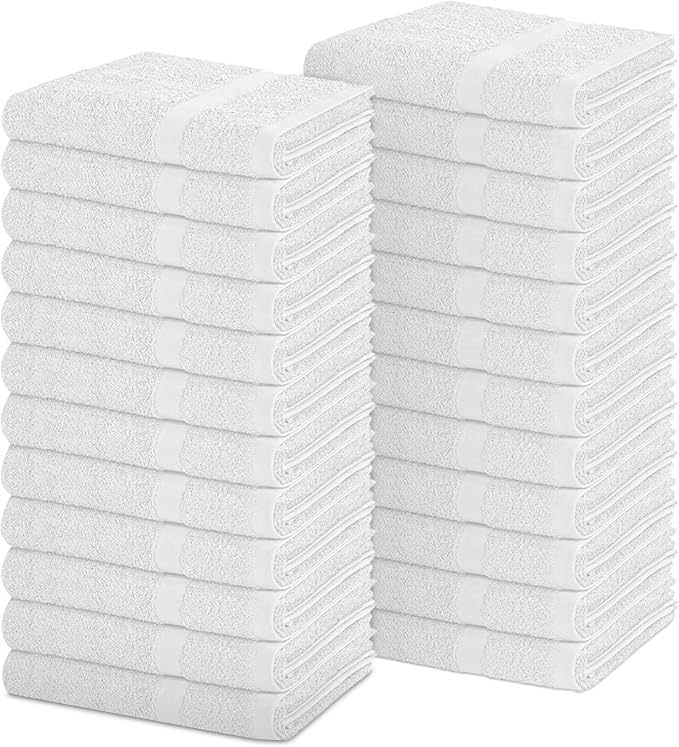 Pearl Linens Pack of 24 100% Cotton Hand Towels, Salon Towels - Image 8