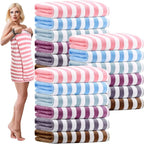 SmoothNovelty 18 Pack Microfiber Bath Towels Bulk 27'' x 60'' Oversized Size by SmoothNovelty