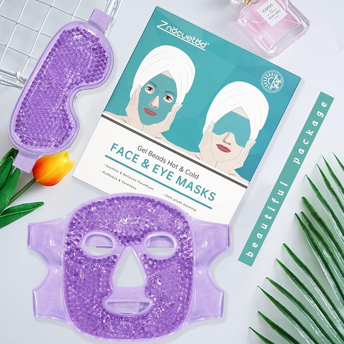 ZNÖCUETÖD Cooling Ice Face Eye Mask - Image 2