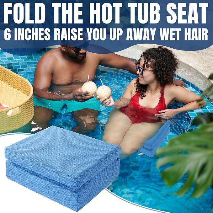 MABOZOO Foldable Hot Tub Booster Seat, Adjuatable 2 Heights Extra Thick Hot Tub - Image 3
