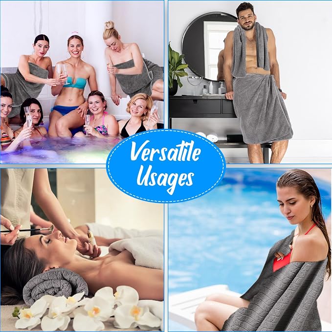 SmoothNovelty 16 Pack Microfiber Bath Towels Bulk 27'' x 60'' Oversized Size - Image 6