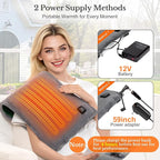 Cordless Heating Pad for Back Pain Relief & Cramps, Battery Operated, 3 Heat - Image 6