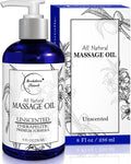 Unscented Massage Oil for Massage Therapy – 100% Natural Body Oil by BrookethorneNaturals