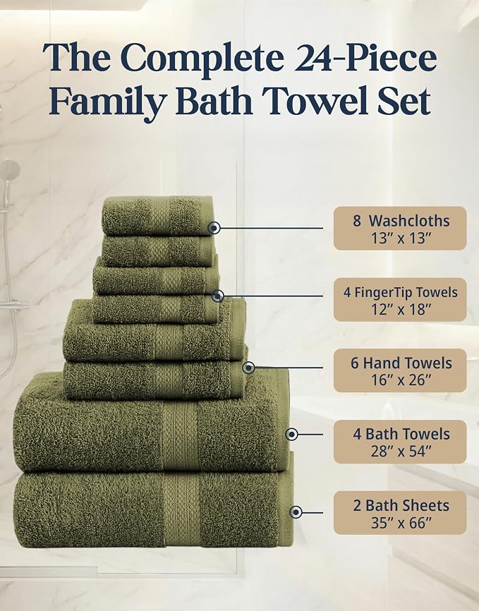 LANE LINEN Cotton Towels for Bathroom - Image 3