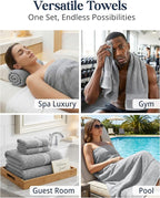 LANE LINEN 100% Cotton Turkish Towel Set - Image 7