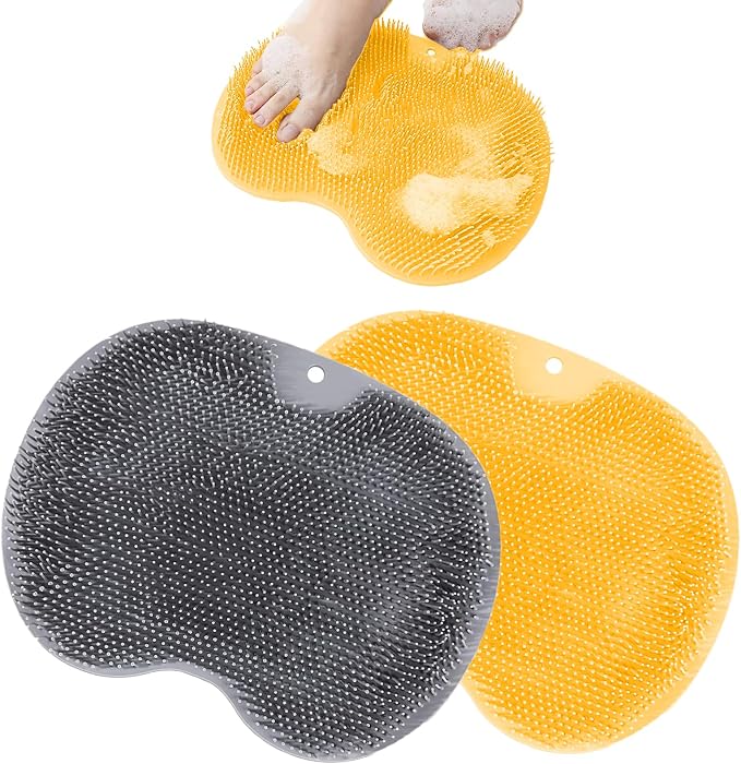 Shower Foot Scrubber, Wall Mounted Bath Massage Pad, Back Scrubber Back by Unknown