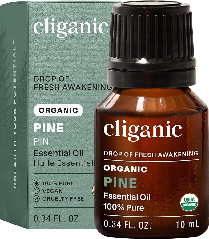 Cliganic Organic Pine Essential Oil, 100% Pure Natural Undiluted, by Cliganic