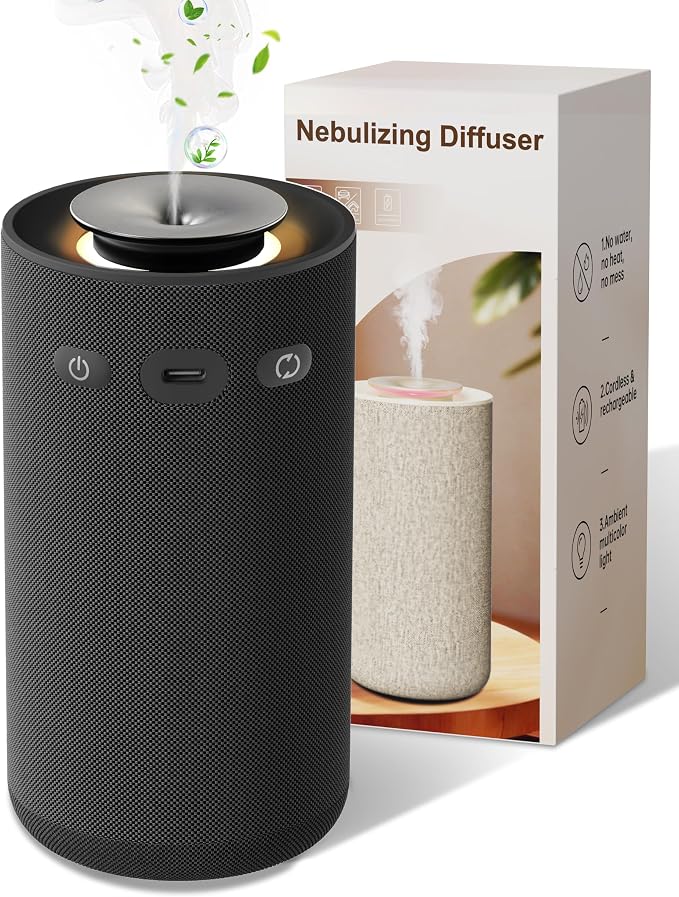 Waterless Essential Oil Diffuser, Portable Car Aromatherapy Diffuser, by Unknown