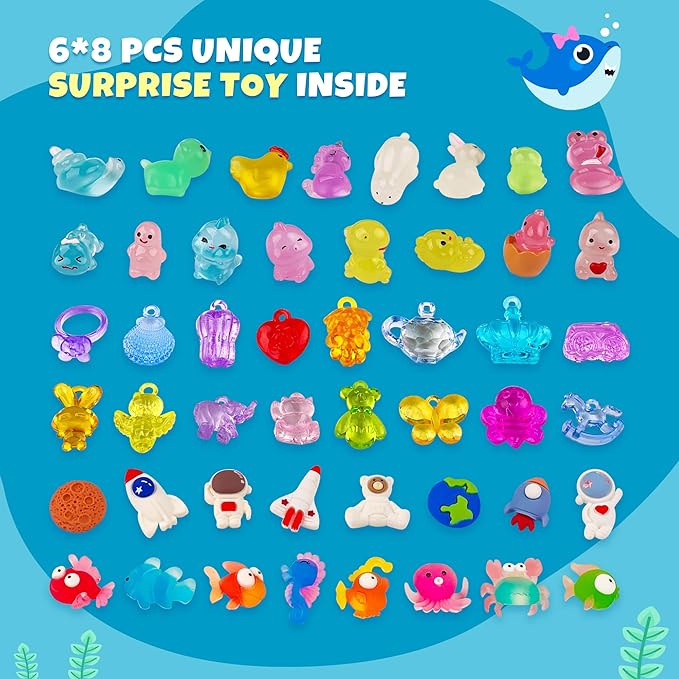 48pcs Bath Bombs for Kids with Toy Inside, Organic Colorful Bubble Bath for - Image 2