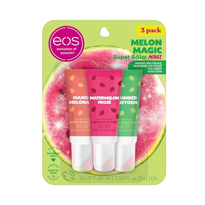 eos 24H Moisture Super Balm Minis- Melon Magic, Limited-Edition Lip Mask by eosproducts