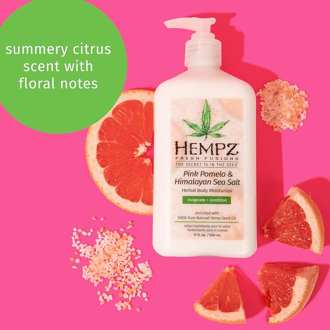 HEMPZ Body Lotion Pink Pomelo & Himalayan Sea Salt Daily Moisturizing Cream - Image 3