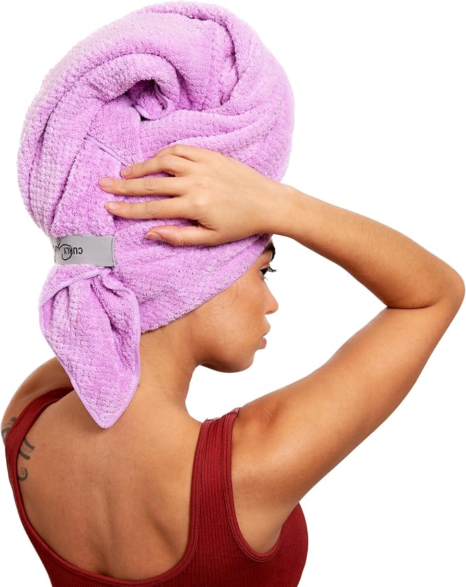 Curly Girl Microfiber Hair Towel Wrap - Image 3