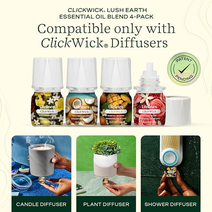 ClickWick Essential Oil Blends for Lifelines Diffusers, Plant & Shower - Image 2