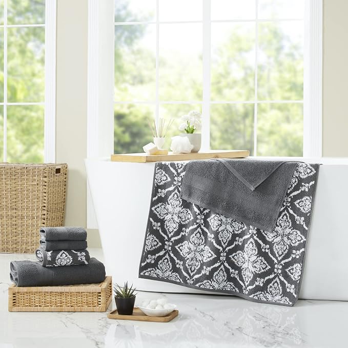 Modern Threads Amaris 6-Piece Reversible Yarn Dyed Jacquard Towel Set - Image 2