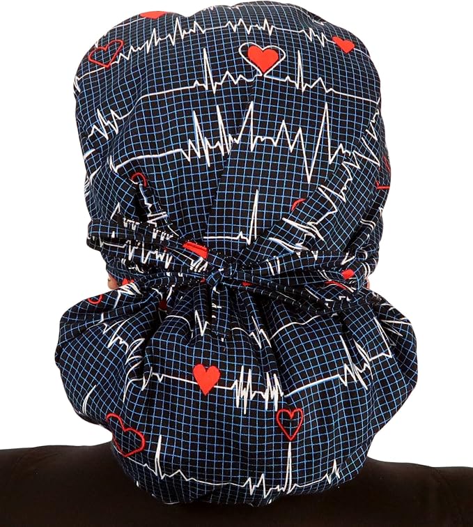 Sparkling EARTH Big Hair Ponytail Classic Surgical Style Scrub Working Cap - Image 2