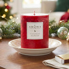 Aroma Naturals Holiday Orange, Clove and Cinnamon Essential Oil Scented Pillar - Image 2