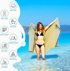 Ray Silver Turkish Beach Towel Oversized 40x71 100% Cotton Sand Free Quick Dry - Image 4