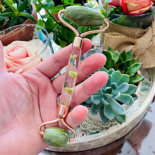100% Authentic Jade Roller and Gua Sha Set - Image 2