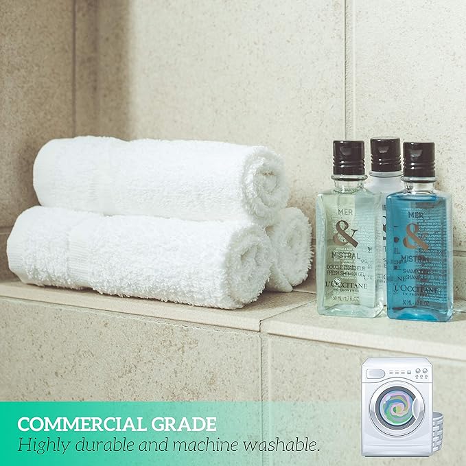 GREEN LIFESTYLE Washcloths 12" x 12" 50 Pack - Image 2
