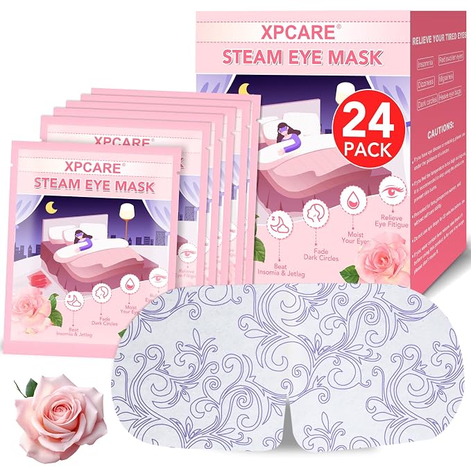 XPCARE 24 Pack Steam Eye Masks for Dry Eyes, SPA Warm Sleep Eye Mask, by XPCARE