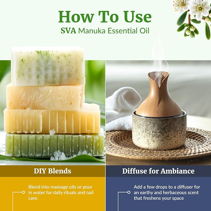 SVA Manuka Essential Oil – 1 Fl Oz – 100% Natural Manuka Oil - Image 6