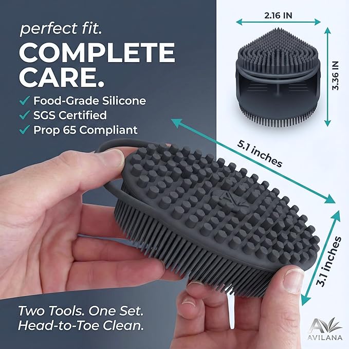 Avilana Premium Silicone Body Scrubber - Image 5