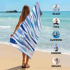 JML Custom Beach Towel with Name, Personalized Microfiber Beach Towel with Name - Image 6