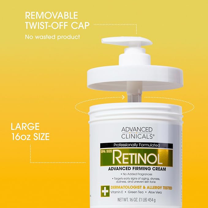 Advanced Clinicals Retinol Body Lotion & Face Moisturizer | Visible Anti Aging - Image 5