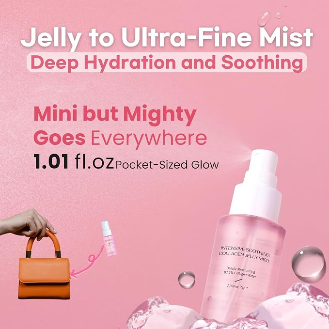 Intensive Soothing Collagen Jelly Mist, Deep Hydrating Pink facial mist - Image 2