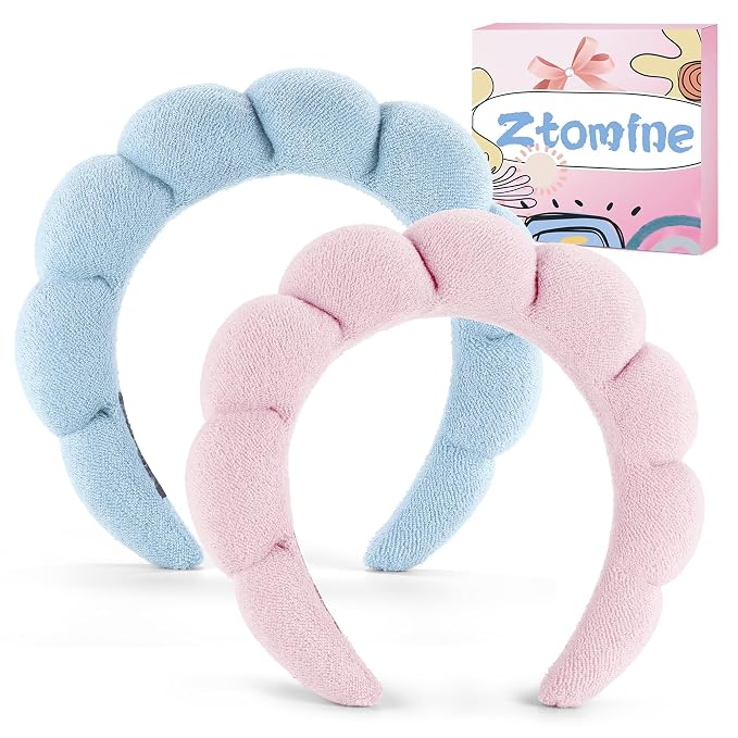 Ztomine Spa Headbands for Face Washing, Masks & Skin Treatments, 100% Cotton - Image 7