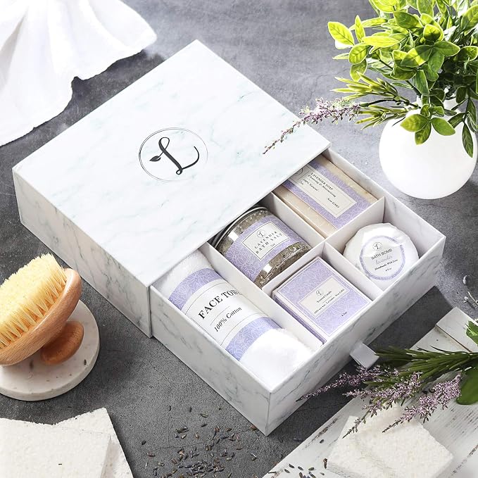 Spa Gift Set 100% Natural, Gift Box Includes: Bath Bomb, Bath Salt, Hand Soap - Image 2
