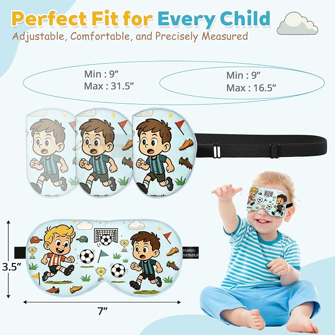 Kids Silk Sleep Mask – 100% Mulberry Silk Eye Cover, Kid Eye Mask - Image 5