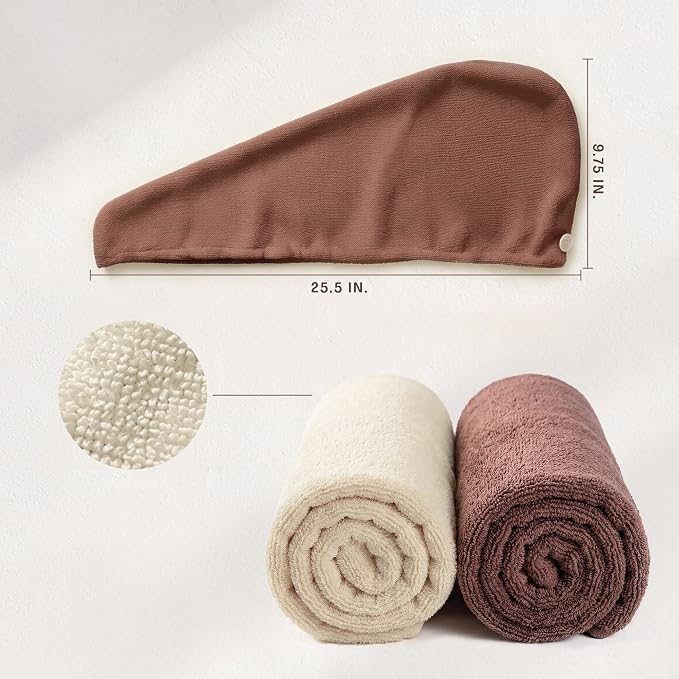 Microfiber Hair Towel Wrap Turban - Image 2